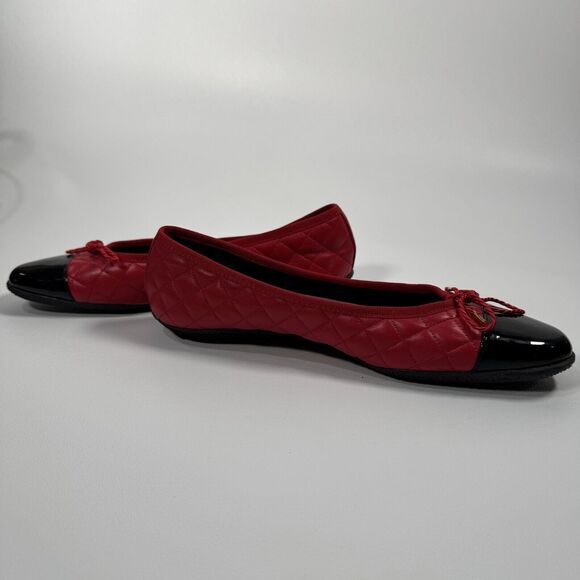 Paul Mayer Attitudes Quilted Red Ballet Flats Size 5.5 US /36 EU NWOT Spain - Picture 5 of 9